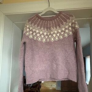 EUC Purplish Pink Warm Winter Nordic Arctic Wool Icewear Sweater--SM